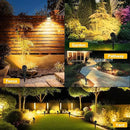T-SUNUS 6-in-1 Solar Spot Lights for Outdoor Warm White 3000K Landscape Spotlight IP65 Waterproof Separated Panel Uplights with 9.8ft Cable Auto On/Off for Tree Yard Lawn House Driveway Pathway Pool by GreenHaven Gardens