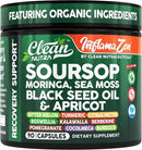 Clean Nutra Soursop Supplement Moringa Sea Moss Black Seed Oil Berberine Turmeric Resveratrol Quercetin Greens Bitters Boswellia Bitter Melon Burdock Root Antioxidant Support 90 Capsules by CozyNest Decor