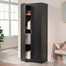 Sauder Tall Storage Cabinet, Black, 4 Adjustable Shelves, Multi-Room Use by CozyNest Decor