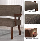 Accent Chair 2 Seat, Arm Chairs with Soft Seat and Armrests for Living Room, Love seat for Dining, Reading, and Waiting Rooms (Brown) by CozyNest Decor