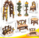 Fairy Garden Accessories, LATTOOK 8PCS Miniature Table and Chairs Set Fairy Garden Furniture Ornaments Kit for Dollhouse Accessories Home Outdoor Micro Landscape Decoration by GreenHaven Gardens