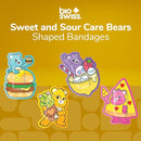 BioSwiss Care Bears Bandages, Sweet and Sour Care Bear Shaped Self Adhesive Bandage, Latex Free Sterile Wound Care, Fun First Aid Kit Supplies for Kids, 24 Count by TinyTreasures Baby Boutique