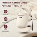 Momcozy Baby Carrier with Natural Cotton Linen, Built to Last, Ergonomic Design, 7-44lbs for Infant and Toddler, Lightweight and Comfortable, Hands-Free for Moms&Dads, Light Amber by TinyTreasures Baby Boutique