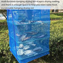 Drying Rack 4 Layers Folding Mesh, Foldable Nylon Netting, Hanging Drying Net, for Shrimp, Fish, Fruit, Vegetables, Herb, with Zipper Opening - Blue (25.59X13.78X13.78 in) by CozyNest Decor