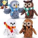 Crochet Kit for Beginners - 4 PCS Owl Crochet Kit with Step-by-Step Video Tutorials, Beginner Crochet Kits for Adults, Crochet Animal Kit for Kids, Crochet Magical Owls Set (White&Brown&Gray&Coffee) by TinyTreasures Baby Boutique