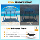 HOMEDEMO Beach Canopy UPF 50+, 6'×6', Easy Set up and Take Down Tent with Sand Pockets, Side Wall Shade Wind Waterproof for Kids, Family & Friends by TinyTreasures Baby Boutique