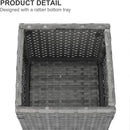 SUNNYPARK 2 Pack Tall Planters for Outdoor Plants Rattan Modern Tall Square Planter Box with Removable Liners Indoor Outdoor Porch Patio Flower Pot (12’’ x 12’’ x 24’’) by CozyNest Decor