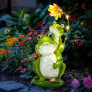 GIGALUMI Solar Garden Statues Loving Frog Garden Decor Figurine Lights for Outside, Yard Decorations Outdoor Patio Decor, Gardening Gifts for Women by GreenHaven Gardens