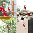 Lolitarcrafts Bigger Cardinal Stained Glass Window Hangings Cute Birds Suncathers for Window Monthers Day Gifts by GreenHaven Gardens