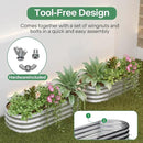 Galvanized Raised Garden Bed Kit, Galvanized Planter Garden Boxes Outdoor, Oval Large Metal for Vegetables,Flower,4x1.8x1FT by GreenHaven Gardens
