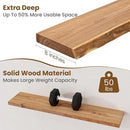 Floating Shelves for Wall Decor, Rustic Solid Elm Wood Live Edge Floating Shelves Wall Mounted, Wall Shelves with Invisible Bracket for Living Room Bathroom Bedroom Kitchen, 36 Inch Set of 2, Natural by CozyNest Decor