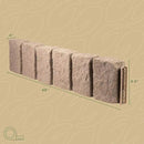 Beuta Landscape Edging | Garden Edging Border | Faux Stone Block XL for Lawn Edging, Flower Beds & Yard Edging – 40 Pack | Each Section Has 6 Blocks 48" L x 4" W x 9.5" H | 120 Spikes | Sandstone by GreenHaven Gardens