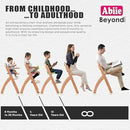 Abiie Beyond Junior Wooden High Chair with Tray - Adjustable and Convertible High Chair for Babies and Toddlers - 6 Months to 250 Lb - Water Resistant - Natural Wood/Olive Cushion by TinyTreasures Baby Boutique