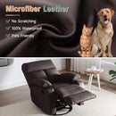 Swivel Rocker Recliner, Rocking Recliners Chair for Small Spaces, Small Rocker Recliner Chair, Nursery Rocking Chairs for Living Room, RV, Nursery, Brown by TinyTreasures Baby Boutique