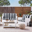 LVTXIII Outdoor/Indoor Deep Seat Cushion Patio Seat and Back Cushion Set All-Weather Replacement Chair Cushion for Garden Furniture Decoration, 24"x24"x4", Cabana Navy by GreenHaven Gardens
