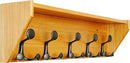 SKOLOO Wall Shelf with Hooks, 24-Inch Brown Coat Rack Wall Mount with Shelf Organizer - Lightweight & Sturdy, 5 Tri Hooks - Perfect for Entryway, Hallway, Living Room, Bedroom, Mudroom by CozyNest Decor