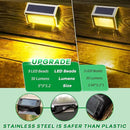JSOT Solar Step Deck Lights for Outside Decorative - 10Pack Stairs Lights Outdoor Waterproof for Yard Garden Landscape Pool Fence Step Wall 9 LED Beads Solar Lighting by GreenHaven Gardens
