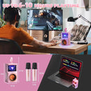 Karaoke Machine for Kids & Adults, Portable Bluetooth Mini Karaoke Speaker with 2 Wireless Microphone and Lights, Birthday Gifts for Girls & Boys, Toys for Girls, Family Home Party (Pink) by TinyTreasures Baby Boutique