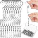 Jetec Wind Spinner Swivel Hooks 360 Degree Dual Spinning Windsock Chime Supplies Hanger Swivels Clip Hanging Hooks with Storage Box for Wind Spinners Supply, 2 Styles (Metal Color,30 Pieces) by GreenHaven Gardens