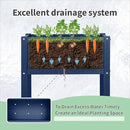 Raised Garden Bed with Drainage Hole Waterproof HDPE Elevated Planter Box with Legs Stable and Durable to Plant Herb Vegetable Flower,Patio,Balcony Outdoors/Indoors Navy by GreenHaven Gardens