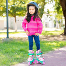 4-Pejiijar Rainbow Unicorn Kids Roller Skates for Girls Toddler Ages 2-4 5-8 8-12,Adjustable Roller Shoes with Luminous Wheels for Birthday Xmas Gifts by TinyTreasures Baby Boutique