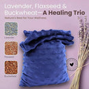 Microwave Heating Pad for Cramps, Aches & Pains - Weighted Microwavable Heating Pad – Moist Heat Therapy for Back, Neck, and Shoulders – Made in USA with Lavender, Flaxseed, and Buckwheat by CozyNest Decor