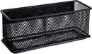 dedoot Magnetic Pencil Holder, Black Mesh Pen Organizer Strong Magnetic Storage Basket Organizes Pens, Pencils, Markers for Whiteboard, Locker, Fridge, Cubicle Desk, Offices 6.3x2.3x2.6inch by CozyNest Decor