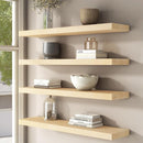 Floating Shelves for Wall, USA-Sourced Maple Wood 48 Inch Long Wall Shelves, Natural Wooden Mounted Picture Ledge Shelf, Nursery Book Storage Shelf Kids Bookshelf, Display Shelf for Bathroom by TinyTreasures Baby Boutique