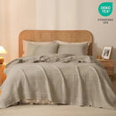 PHF 100% Cotton Waffle Weave Blanket Twin Size, Soft Lightweight Breathable Cozy Summer Blankets for Bed, Luxury Aesthetic Woven Bedding for Home Decor, 66"x90", Simply Taupe by CozyNest Decor