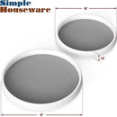 Simple Houseware Lazy Susan Spice Organizer Rotating Tray, 4-Pack (2 Medium 10'', 2 Large 12'') by CozyNest Decor