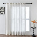 MYSKY HOME Natural Linen White Curtains 84 Inches Long, Semi Sheer Soft Cotton Window Drapes Set for Living Room Back Tab Elegant Cute Look Country Bedroom Curtains, 100" x 84", Beige, Pack-1 by CozyNest Decor