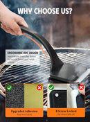 MEKER Grill Brush Bristle Free, Grill Cleaner Brush with 5 BBQ Replacement Head for Cast Iron, Stainless Steel Grates, Safe Grill Scraper Outdoor BBQ Grill, Black by GreenHaven Gardens