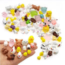 100 Pcs Mini Resin Animals Figures, Farm Tiny Plastic Animals Figurines to Hide Miniature Fairy Garden Decorations Accessories by GreenHaven Gardens