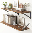 36"W x 10"D Floating Shelves, 10 Inch Deep Walnut Floating Shelves, Farmhouse Rustic Deep Wall Shelves for Home Decor, Wide Large Floating Shelf for Bathroom, Living Room, Kitchen, Study Room by CozyNest Decor