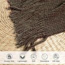 lifein Throw Blanket for Couch, Soft Boho Decor Bed Throw,Cozy Brown Knitted Chenille Small Farmhouse Lightweight Throw for Spring(Brown,50 * 60") by CozyNest Decor
