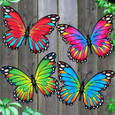 Oraytteo 4 Pack Metal Butterfly Wall Decor, Butterflies Wall Art Hanging Sculptures for Outdoor, Fence Patio Yard Tree Garden Home Decorations, Housewarming Gift by GreenHaven Gardens