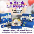 Stem Learning 6 Monthly Subscription Box Kits w/ 18 Projects - Summertime Remote School Building Toys - Science, Technology, Engineering, Mathematics - Activities for Kids Boys & Girls Ages 7-12 by TinyTreasures Baby Boutique