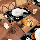 XCHI Boo Spooky Ghost Pumpkin Halloween Placemats Set of 4 Table Mats Table Decorations 12x18 Inch by CozyNest Decor