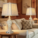 28.5" Table Lamps Set of 2 - Bedside Lamp with Fabric Shades - for Bedroom and Living Room with USB and Nightlight - Perfect for Nightstands and Bedrooms by CozyNest Decor