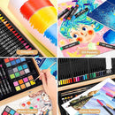 Art Supplies, iBayam 150-Pack Deluxe Wooden Art Set Crafts Drawing Painting Kit with 1 Coloring Book, 2 Sketch Pads, Creative Gift Box for Adults Artist Beginners Kids Girls Boys by TinyTreasures Baby Boutique