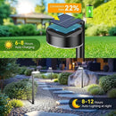 4 Pack Solar Pathway Lights Outdoor, 12 Brighter LED Solar Lights Outdoor Waterproof, Up to 12 Hrs Modern Path Light for Yard Garden Walkway Driveway Lawn, Cool White by CozyNest Decor