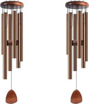 Large Aluminium Wind Chimes 37" Inches to Create a Zen Atmosphere Suitable for Outdoor, Garden, Patio Decoration Wind Chimes with Wind Catcher Suitable as A Gift for Unisex(2 Pack Coffe) by CozyNest Decor