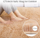9x12 Area Rug, Fluffy Plush Carpet for Living Room, Bedroom, Nursery, Study, Kids Room - Soft Non-Slip Indoor Decor, Camel by TinyTreasures Baby Boutique