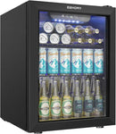 EUHOMY Beverage Refrigerator Cooler - 68 Can Mini Fridge with Glass Door for Soda, Beer, Wine, Small Refrigerator with Digital Temperature Control and Adjustable Shelves for Home Office Bar, 1.7 Cu.ft by CozyNest Decor