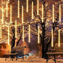 Dazzle Bright 864 LED Christmas Light, Meteor Shower Rain Lights 11.8 Inch 24 Tubes, Waterproof Plug in Falling Rain Lights Decorations for Xmas Tree Yard Party (Warm White) by GreenHaven Gardens