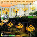 Neporal Solar Flowers Outdoor Waterproof IP65, 5-Head Snow Lotus with 20+ Flowers, Warm LED Light & 2 Lighting Modes, Decorative Solar Lights Outdoor Garden, Yard, Pathway, Flower Bed (4-Pack, Yellow) by GreenHaven Gardens