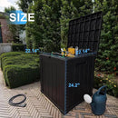 50 Gallon Deck Box Large Outdoor Storage for Patio Furniture,Outdoor Cushions,Garden Tools,Picnic Supplies and Pool Supplies,Waterproof,Resin,Lockable(Black) by CozyNest Decor