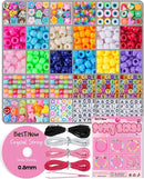BestNow Bracelet Making Kit Beads for Bracelets Pony Beads Polymer Clay Beads Smile Face Beads Letter Beads for Jewelry Making DIY Arts and Crafts Gifts Toys for Girls Age 6-12 by TinyTreasures Baby Boutique