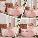 Giant Bean Bag Chairs for Adults Teens, Large Bean Bag Sofa Chairs with Filling Comfy Fuzzy BeanBag Chair with Armrests for Bedroom Living Room Reading by CozyNest Decor