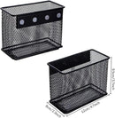 dedoot Minimalist Black Magnetic Pen Holder, 4.7x2.3x3.7inch Strong Mesh Magnetic Holder for Whiteboard Marker, Refrigerator, Locker by CozyNest Decor
